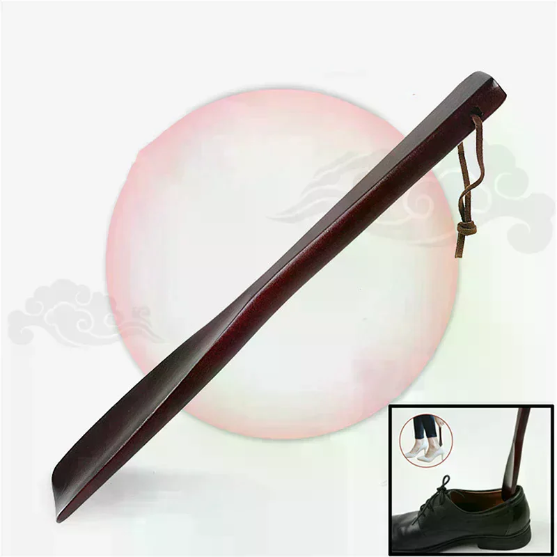 Professional Wooden Shoe Horn Flexible Long Handle Shoehorn Useful Shoe Lifter
