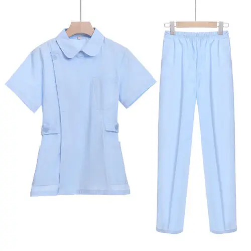 Babyoung Pink Summer Brand New stampato a maniche corte uniforme da infermiera Set medico opaco