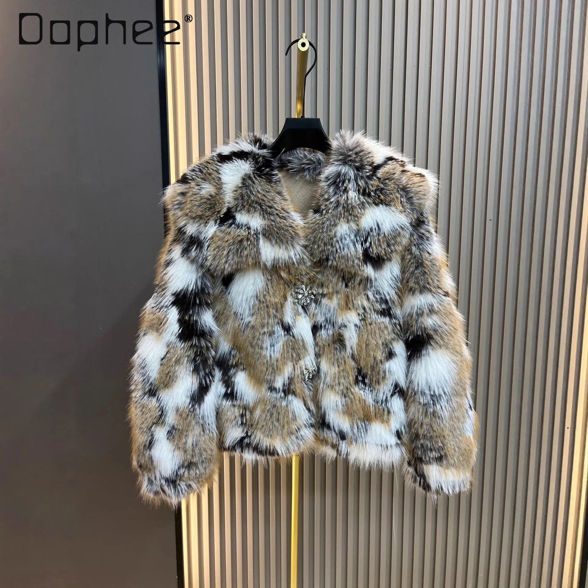 Manteau d'hiver en fausse fourrure de renard pour femme, Style coréen, élégant, coupe ample, épais, chaud, fourrure et cuir intégrés, nouvelle collection