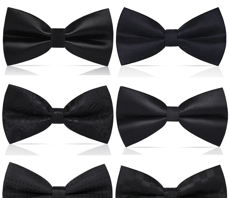 

Fashion Black White Bow Tie men's formal dress business banquet groom wedding dress butterfly companion Lang tide