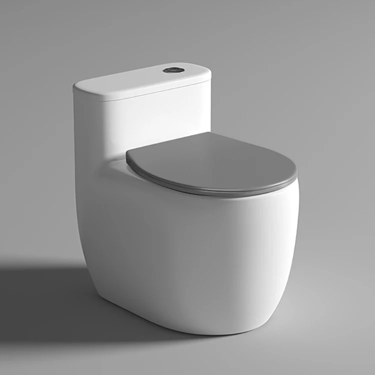 Modern Space‑Saving Ceramic WC Toilet, Black/Grey/White Sanitary Ware for Small Apartment Bathroom Installation