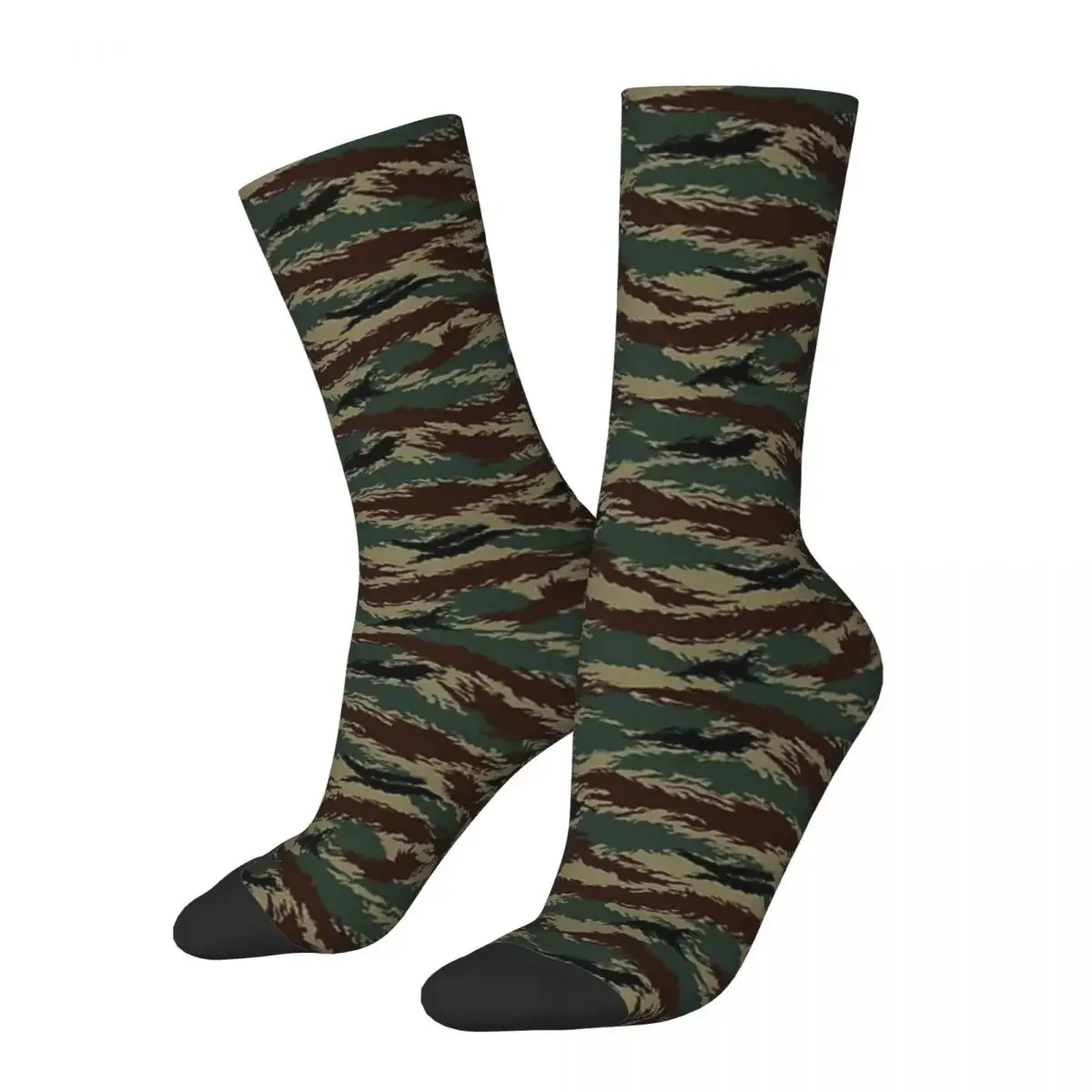 

Tiger Stripe Camouflage Military Camo Socks Harajuku High Quality Stockings All Season Long Socks Accessories for Unisex Gifts