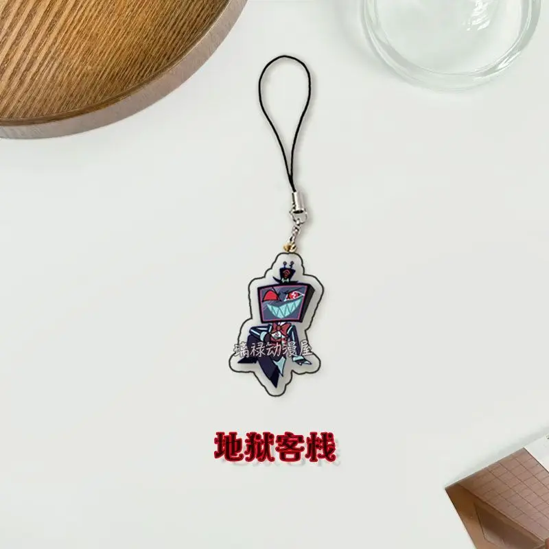 Hazbin Cosplay Hotel  ALASTOR Lucifer Cosplay Accessories Halloween Prop KeyChain Cosplay