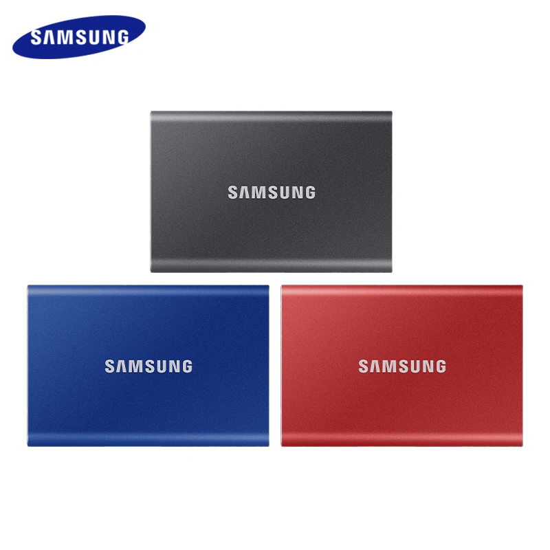 

Портативный ssd-накопитель Samsung T7, ssd-накопитель 3,2 ГБ, 1 ТБ, внешний твердотельный накопитель NVMe, внешний накопитель USB, совместим с ноутбуком