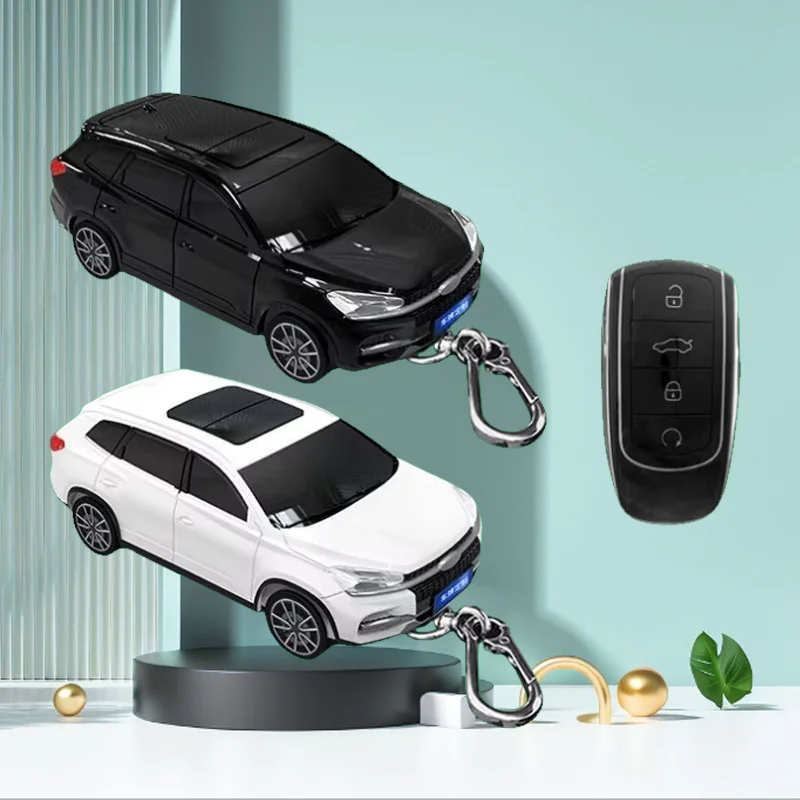 

For Chery Tiggo 8 Car Model Key Case Fob Holder Key Protection Cover AOYEF Key Plastic Shell Buckle MEN Gift Keychain Accessorie