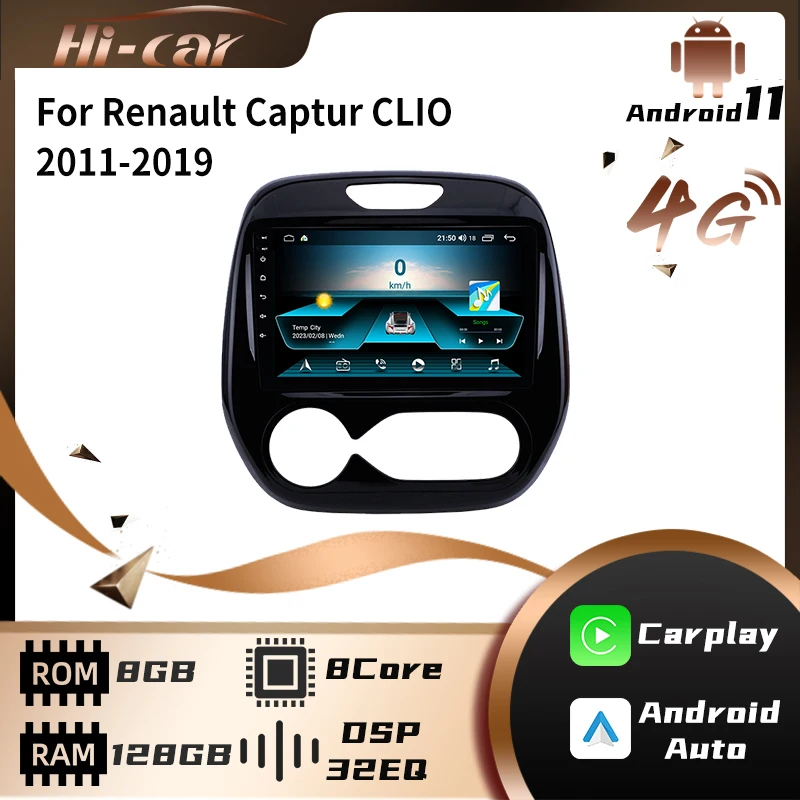 

2 Din Android Car Multimedia Player for Renault Captur CLIO 2011-2019 Autoradio Gps Navigation Head Unit Stereo Radio Android