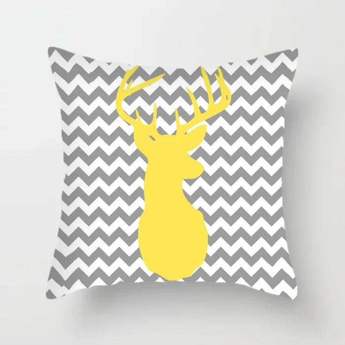 Nordic Instagram Wind Yellow Geometric Pillow Super Soft