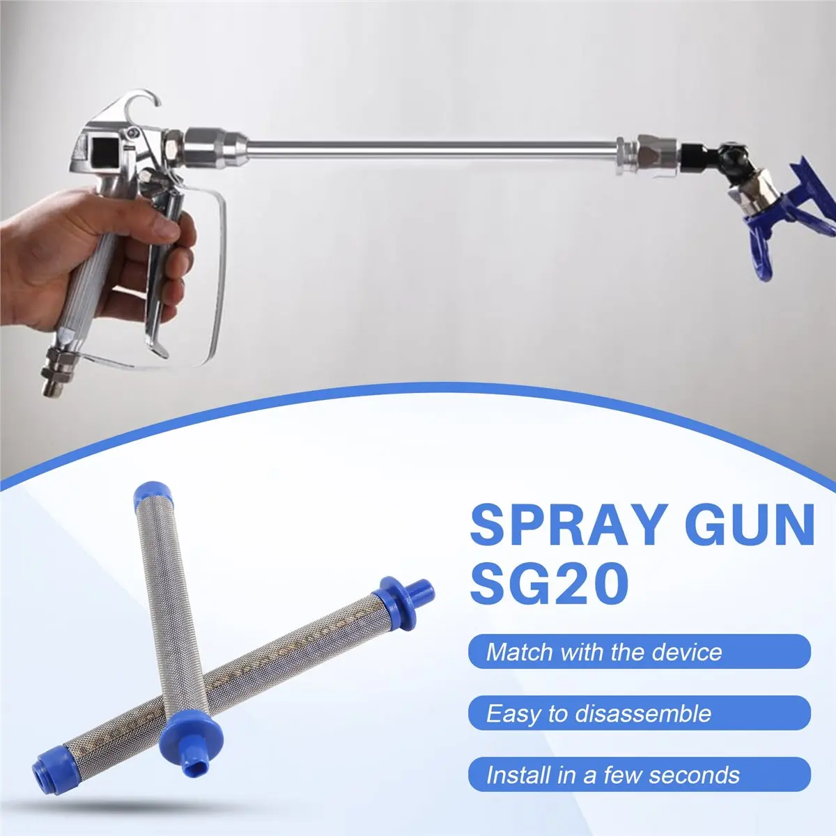 A77K 10Pack 288749 Airless SprayGun Filter Compatible with 60 Mesh Airless SprayGun Filter SprayGun Models SG10, Pro, SG2