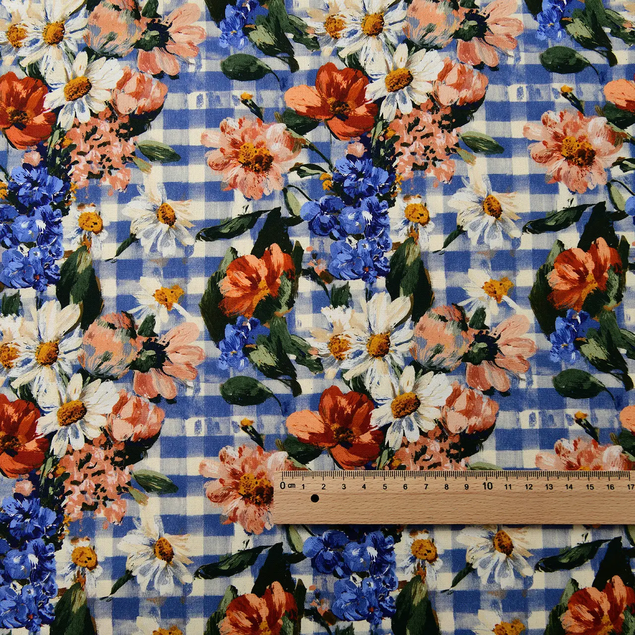 145x50cm 20s Baumwollstoff im Ölgemälde-Stil mit Vintage-Blumendruck für DIY-Tischdecken, Vorhänge und Näharbeiten – Detail 11