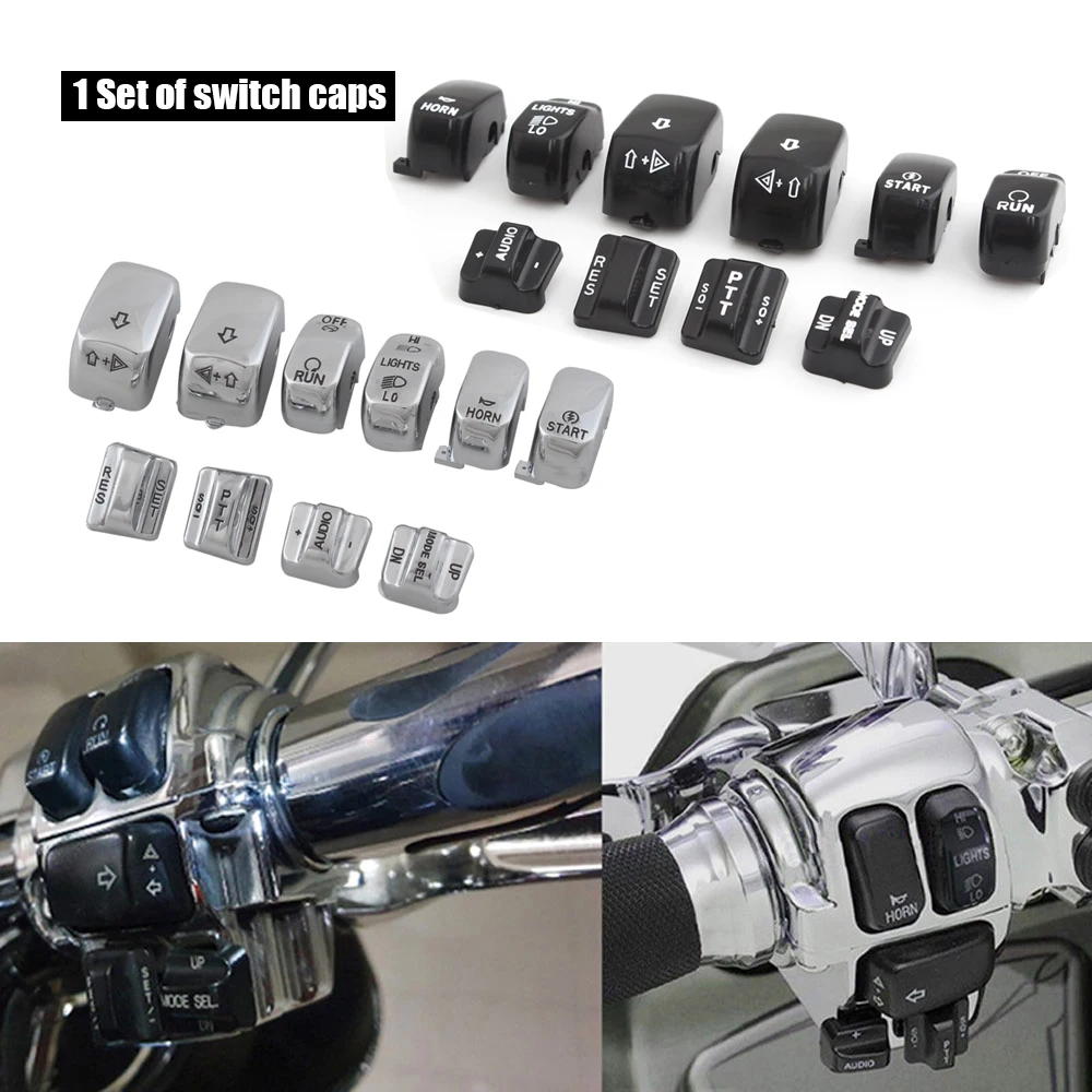Motorcycle Hand Control Button Handlebar Switch Housing Caps Cover For Harley Road King Electra Street Glide 1996-2013