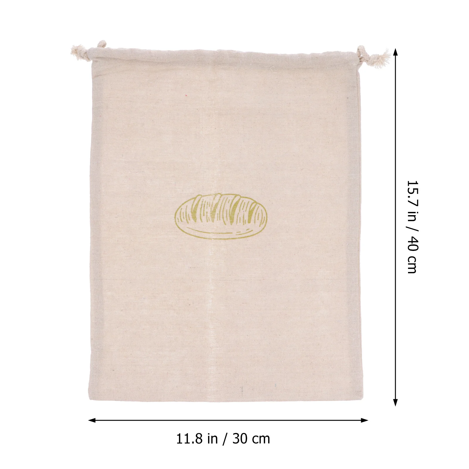 

1Pcs Organic Cotton Bread Bag Heavy Duty Linen Drawstring Pouch Washable Reusable Bread Storage Pouch for Sourdough Loaf Baking