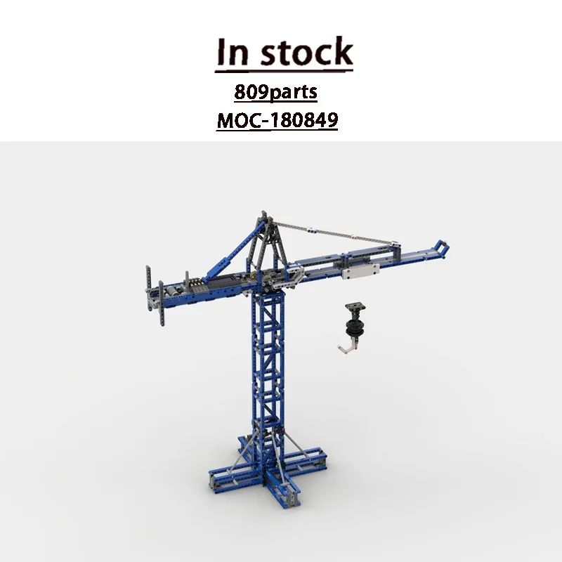 

MOC-180849 New Classic Tower Crane Building Block Model 809 Parts MOC Creative Boys Children Birthday New Year Toy Gift