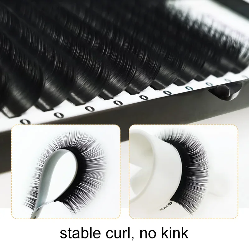 Seamulan All Size Eyelashes Extension Fluffy Individual Lash Natural Silk Premium Volume Lashes Wholesale Makeup Supplies