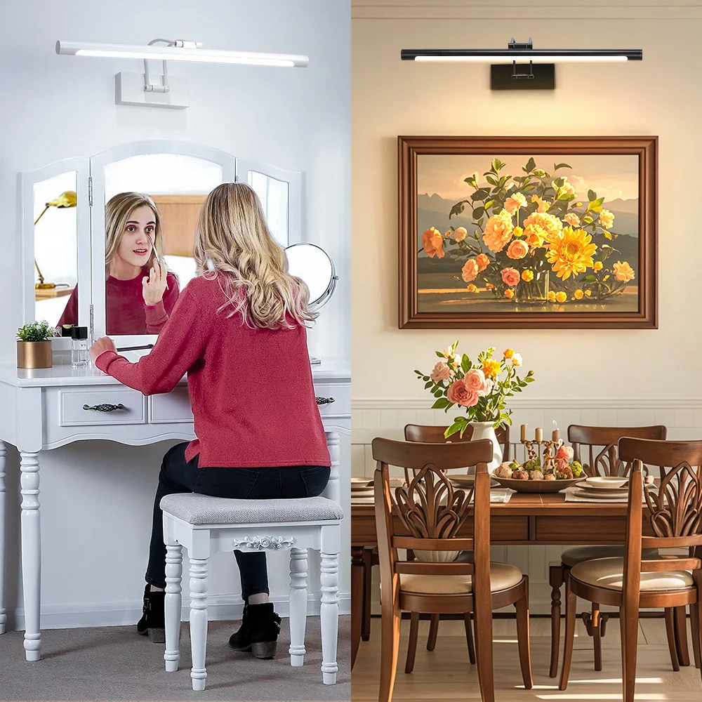 40CM Wall Light LED Mirror Lamp 3 Colors Dimming Modern Light For Bedroom Washroom Wall Decor Lighting 220V Interior Wall Lights