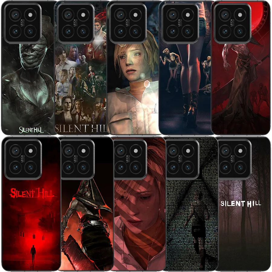 Games S-Silent Hill Clear Phone Case For Xiaomi Mi 13 12 12T 11 11T 10 10T Pro 11i 9 9T 8 Lite CC9E A3 A2 TPU Pattern Soft Funda