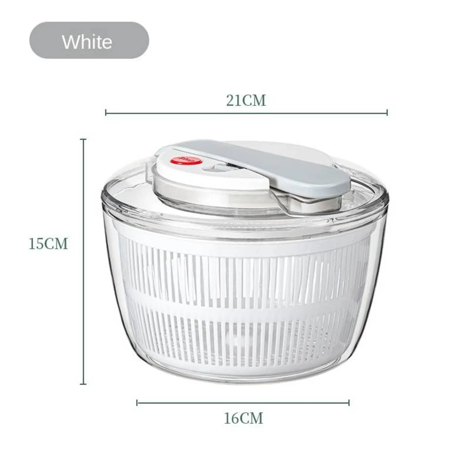 سلطة سبينر دليل سلطة سبينر الخس مجفف الفاكهة الخضار غسالة مجفف مع زر التوقف الخضار تجفيف مصفاة #2