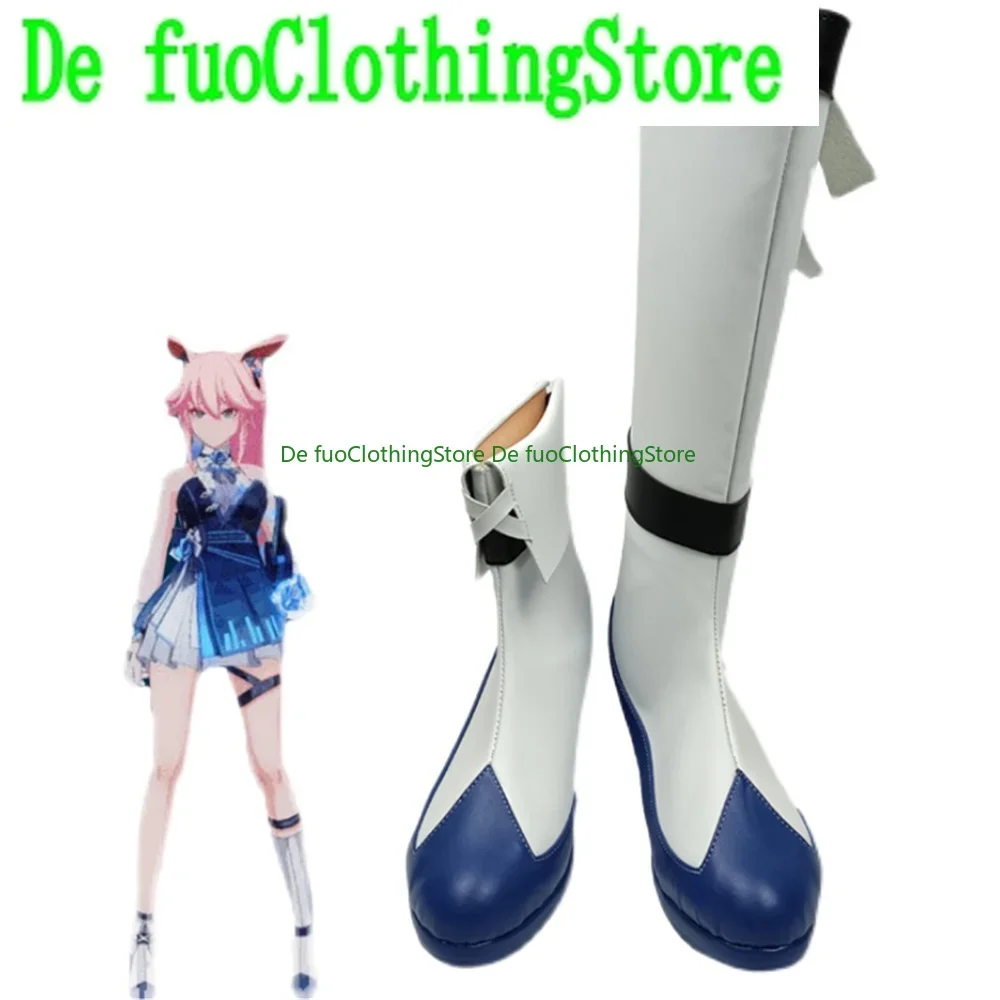 

Honkai Impact 3 Yae, обувь для косплея, ботинки, игра, аниме, карнавал, вечеринка, Хэллоуин, Рождество, DefuoClothing, магазин обуви