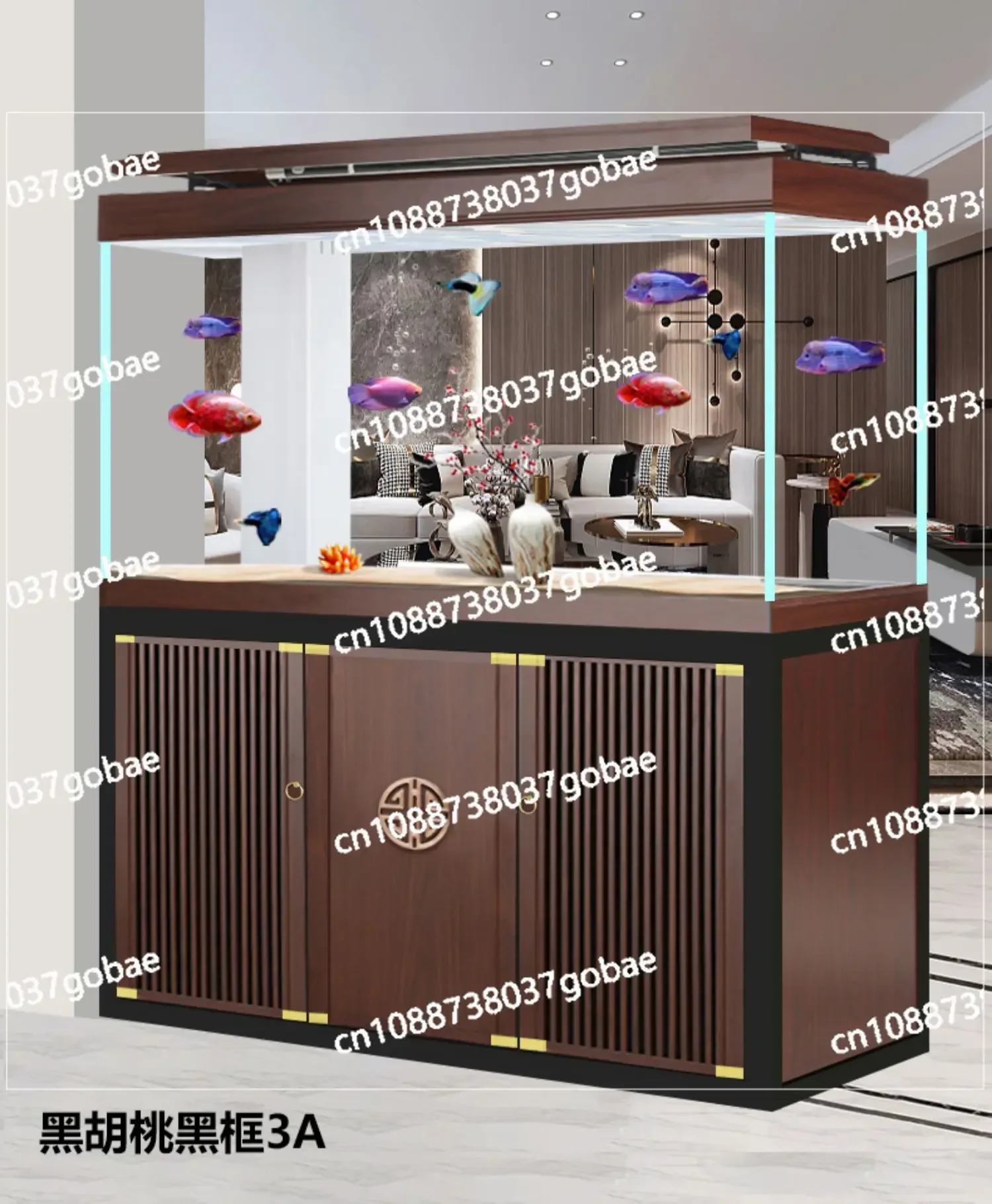 

LMM Large New Chinese Living Room New Landscape Office Subareas Screens Super White Tank Bottom Filter Aquarium