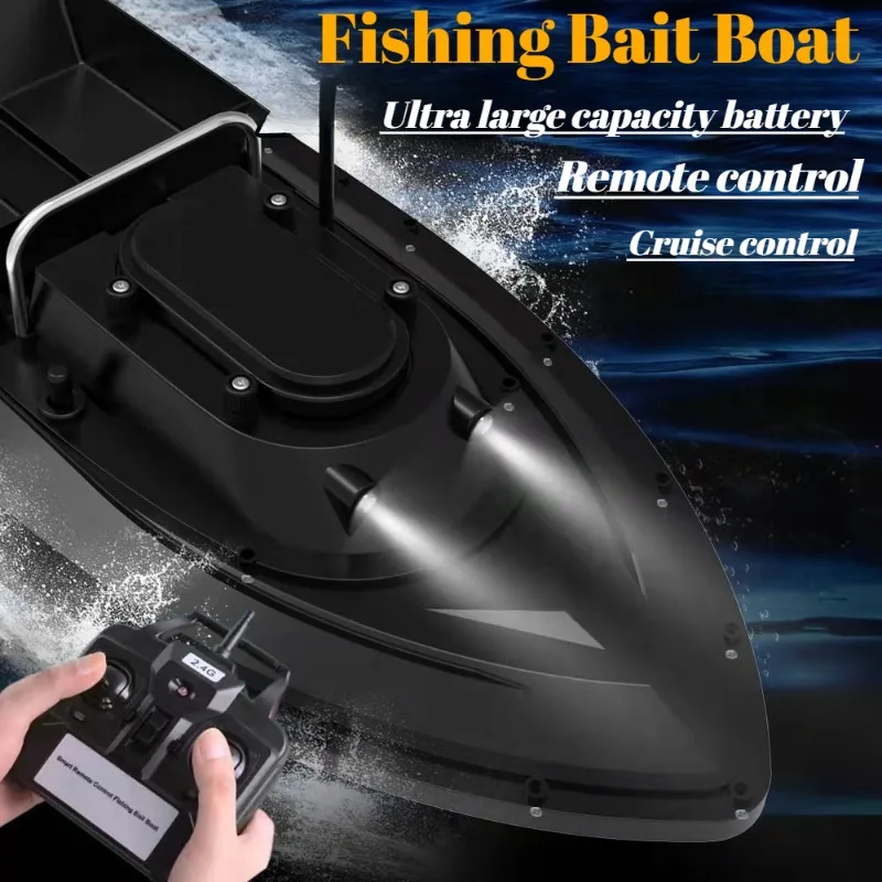 

RC Bait Boat Surf Fishing Dual Containers Fishing with Large Bait Container Automatic Bait Boat with 500M Remote Range