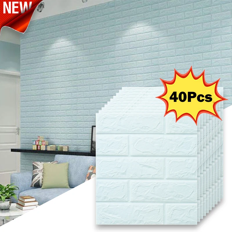 40 Stuks 38.5X35 cm Imitatie Baksteen Behang zelfklevende Waterdichte vochtbestendige Woonkamer Slaapkamer Wanddecoratie