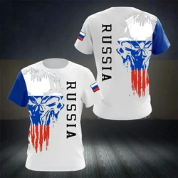 Russia National Emblem Flag 3d Print Men Women Boys Kids T-Shirt Daily Casual Oversized Loose Short-sleeved Tshirts Homme Tops