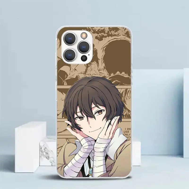 Bungo Stray Dogs Dazai Phone Case For IPhone 16 15 14 13 12 11 Pro Max Mini XR XS X 7 Plus 8 + SE 2020 Soft TPU Back Cover