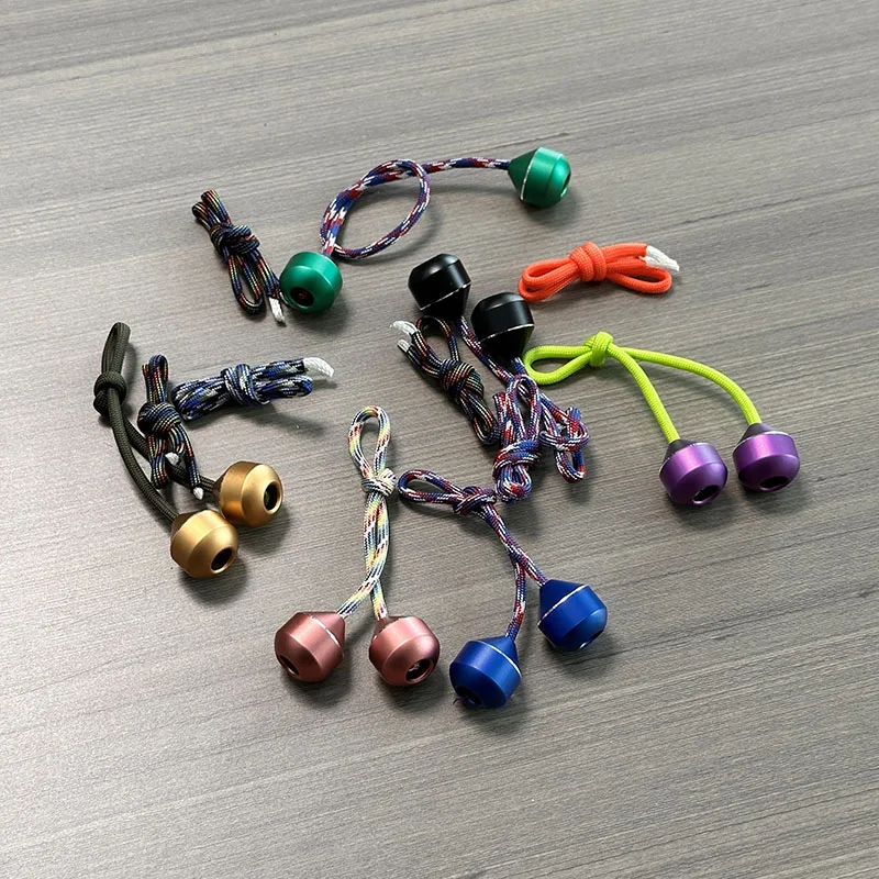 Outdoor Portable EDC Aluminum Alloy Material Two Beads One Rope Finger Yo Yo Creative Stress Toys