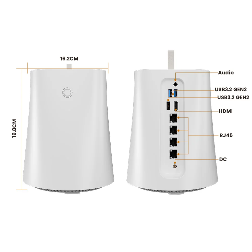2-Bay High Performance NAS For SMB With AMD R7 5825U N100 CPU 32GB DDR4 2.5GbE Port X 2, Network Storage Server (Diskless)