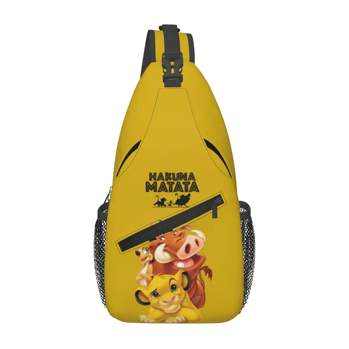 Custom Simba Pumbaa The Lion King Backpacks Hakuna Matata Bags Shoulder Crossbody Chest Backpack Sling Crossbody Backpack