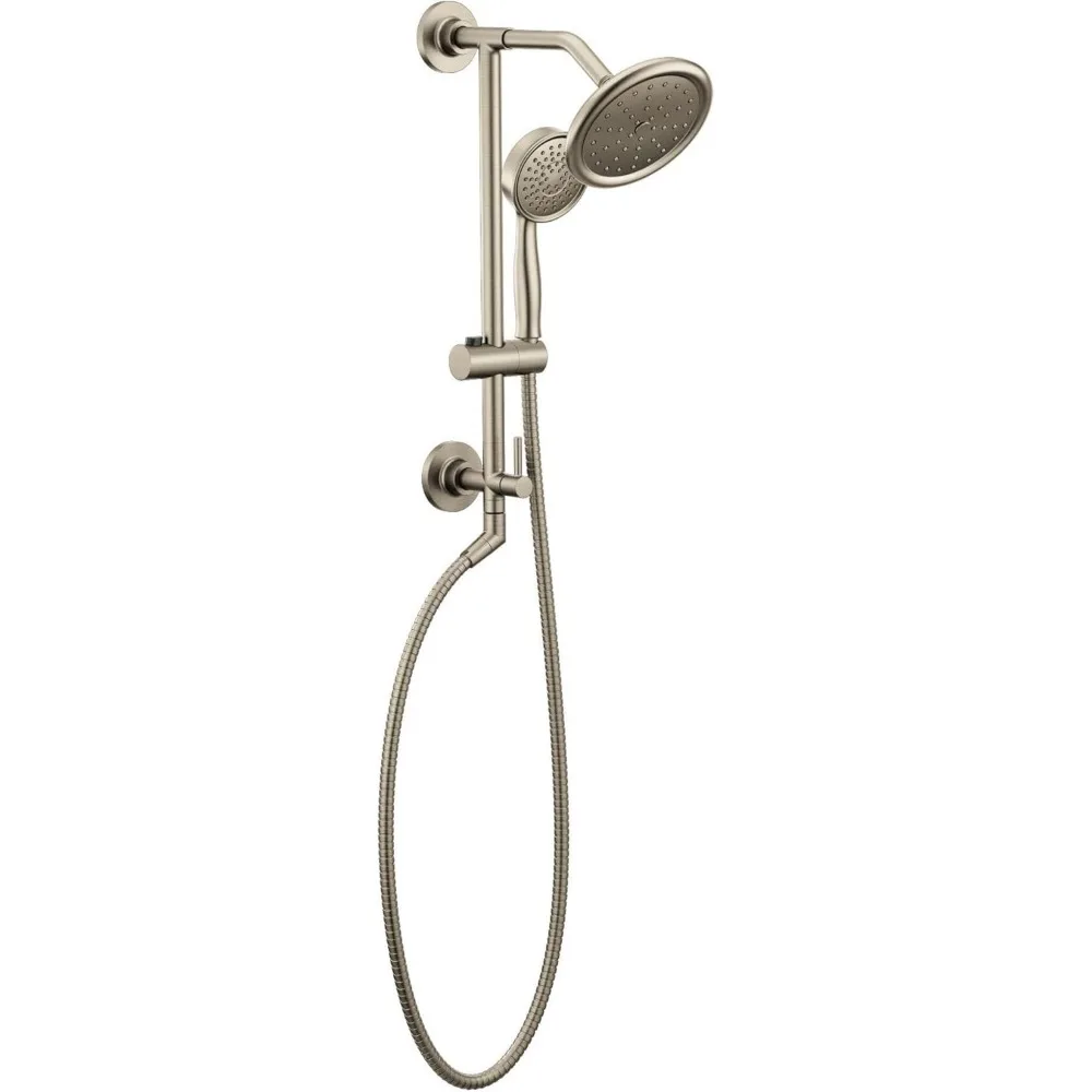 Annex Brushed Nickel Shower Slidebar and Shower Hose System Trim, Valve Required, TS3661NHBN