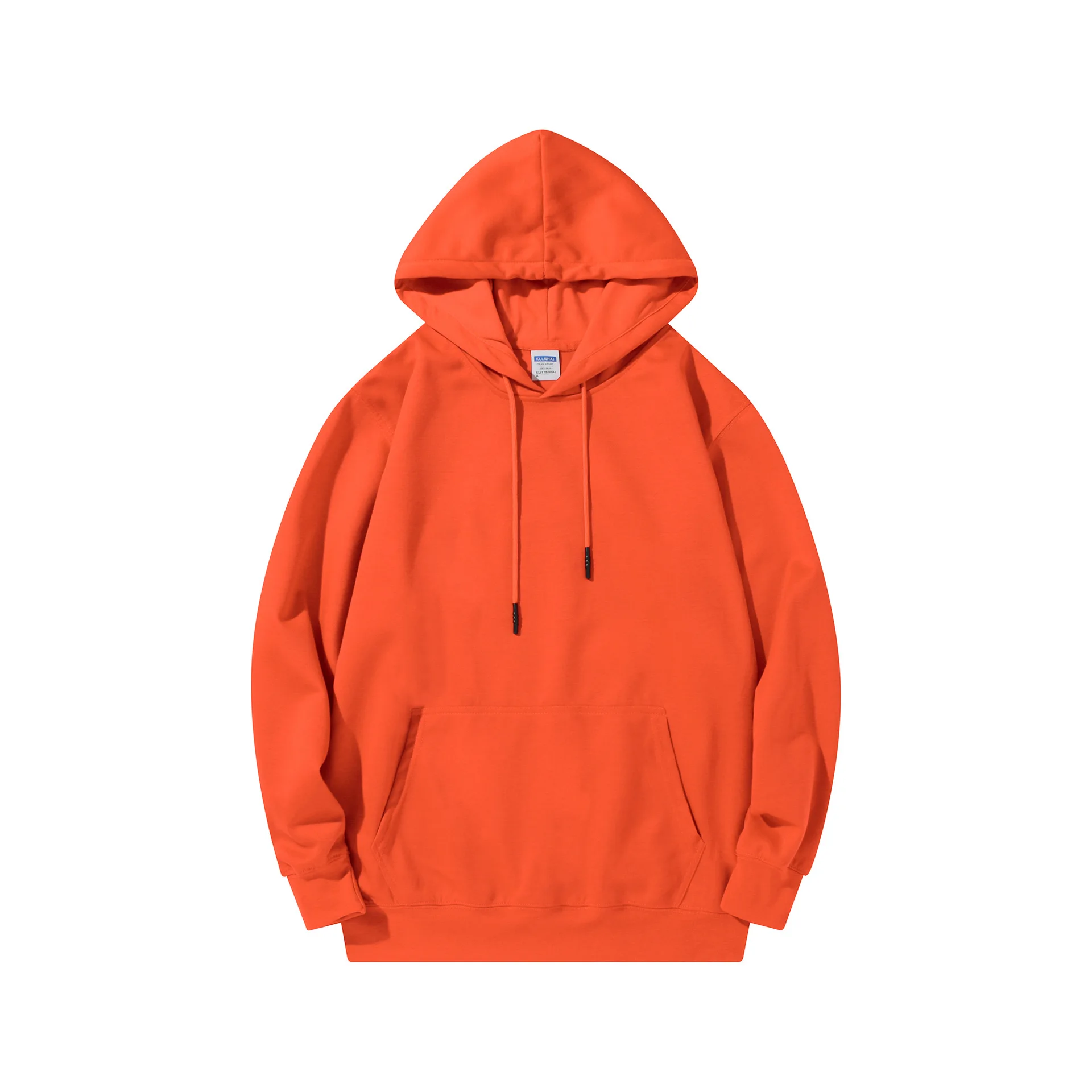 

Trendy Simple Solid Color Autumn Winter Hooded Pullover Sweatshirt Street Style Loose Versatile Top Couple Outfit Printed Logo