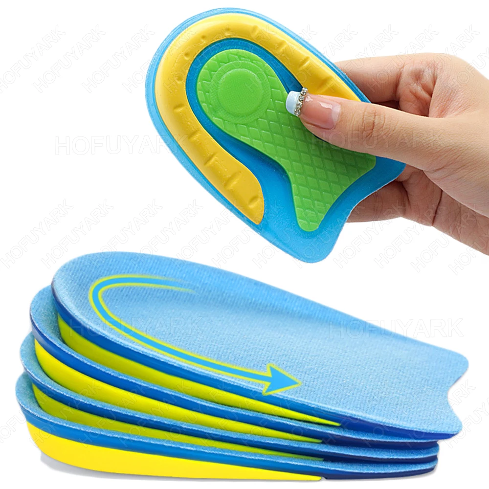 Silicone Heel Pads With U-shaped Heel Cups for Plantar Fasciitis Support Heel Spur Pain Relief Insoles Height Increase Templates