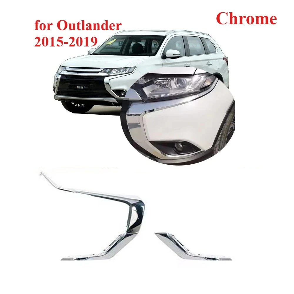 

1 шт. 2015-2020 хромированная декоративная полоса для Outlander, передняя крышка для решетки Airtrek 6407A146 6407A141, средняя вверх, без винта