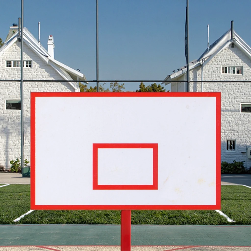 合板製の裏地が付いた木製バスケットボール用バックボード