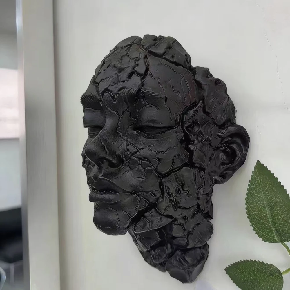 Escultura de Resina Creativa con Diseño de Alma Agrietada, Decoración de Pared, Lámpara de Pared con Diseño de Alma Agrietada, Estilo Gótico, Decoración de Halloween para el Hogar, Artesanía de Resina