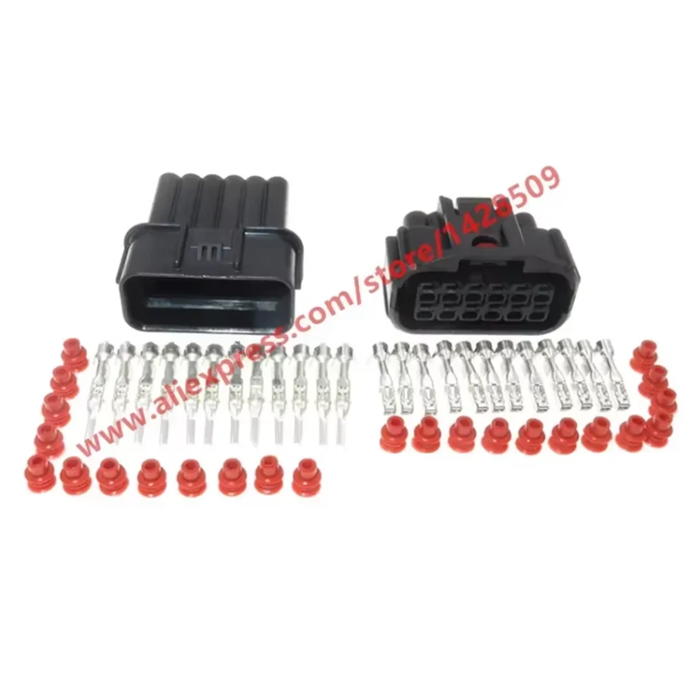 12 Pin LED Headlight Harness Connector Plug Light Lamp Waterproof Socket For Honda 6181-6784 6189-7410