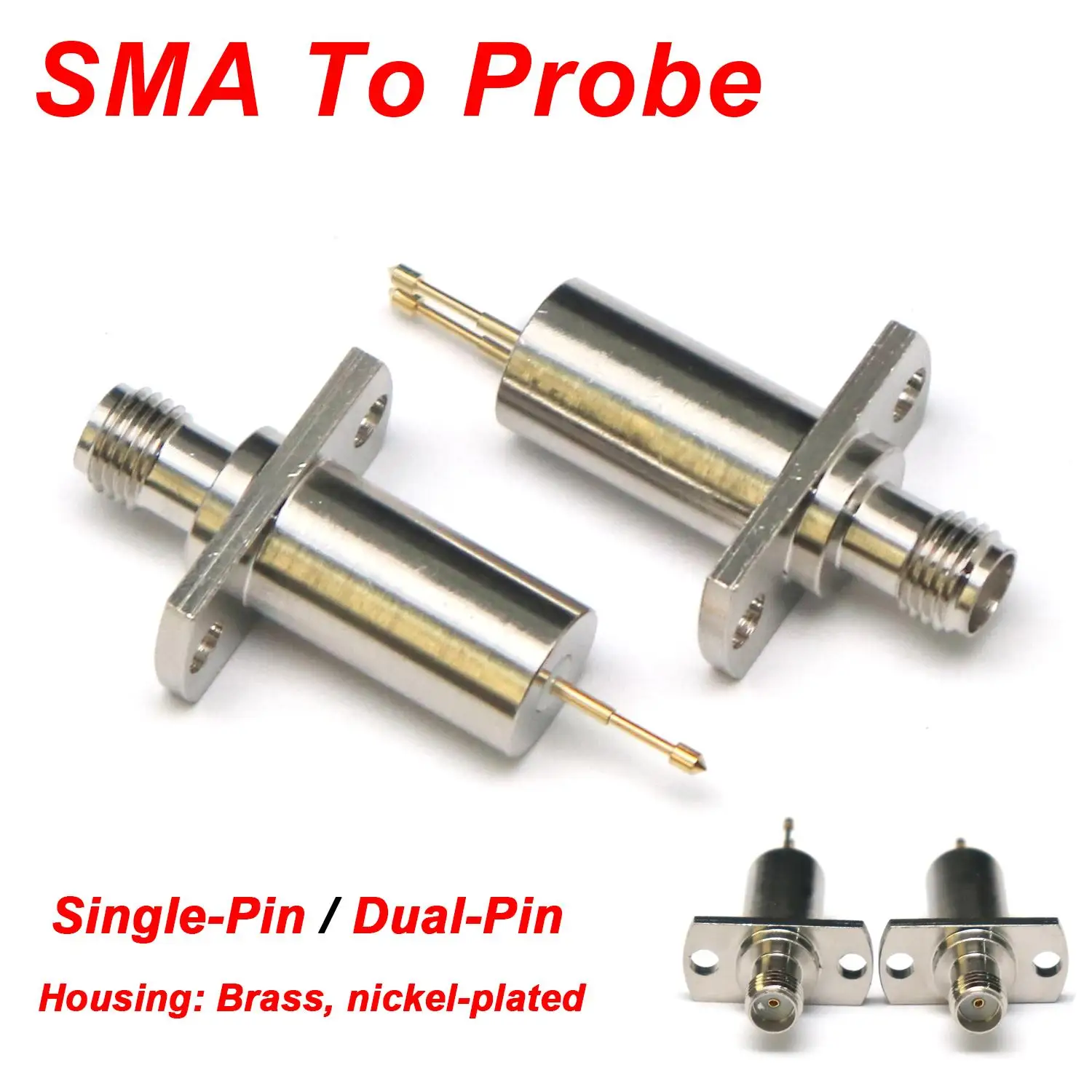 RF Test Probe SMA To Needle Tip Dual/Single For Spectrum Analyzer Signal Tracing Debugging LNA Amplifier Ham Radio Oscilloscope