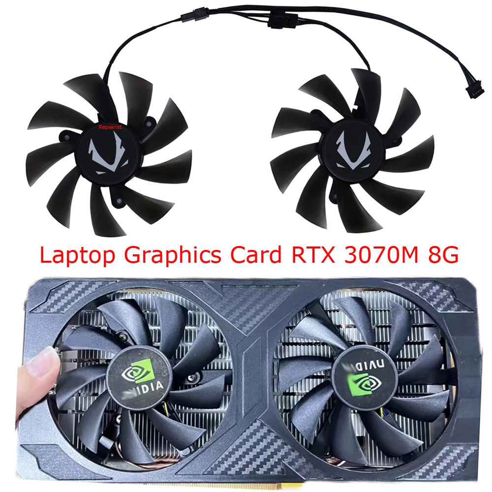 2Pcs/Set,PLA09215B12H,GA92S2H,GPU Cooling Cooler,Video Card Fan,For Nvidia JIESHUO Laptop Chip RTX 3070M 8G,Replace GA91S2U