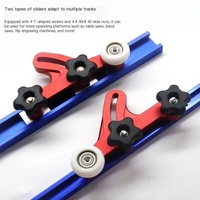 2PCS Bearing Roller Feeder Upgraded Aluminum Alloy Feather Loc Board Table Saw Feeding Safety Propelling Auxiliary Tool