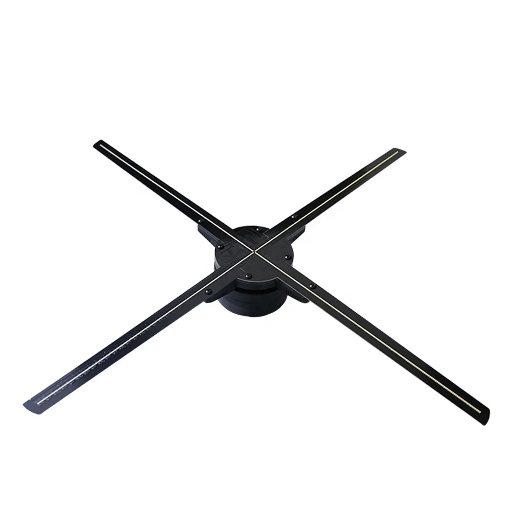 2 Blade 65Cm Led Fan 3D Holographic Display Wifi Control Advertising 3D Big Led Fan