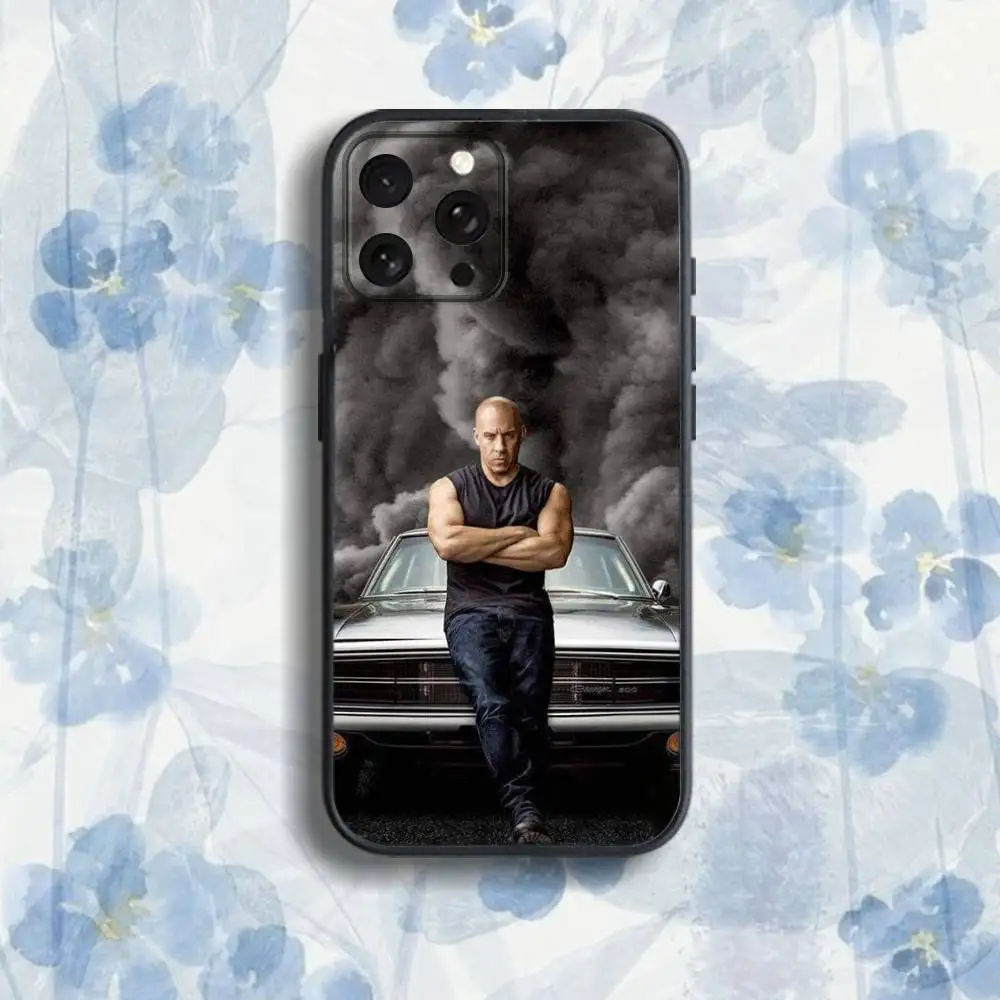 حافظة هاتف F-Fast or Furious 9 لهاتف iPhone 17,16,15,14,13,12,Pro,Max,Plus,E,SE4,Air,Mini Black Soft Box