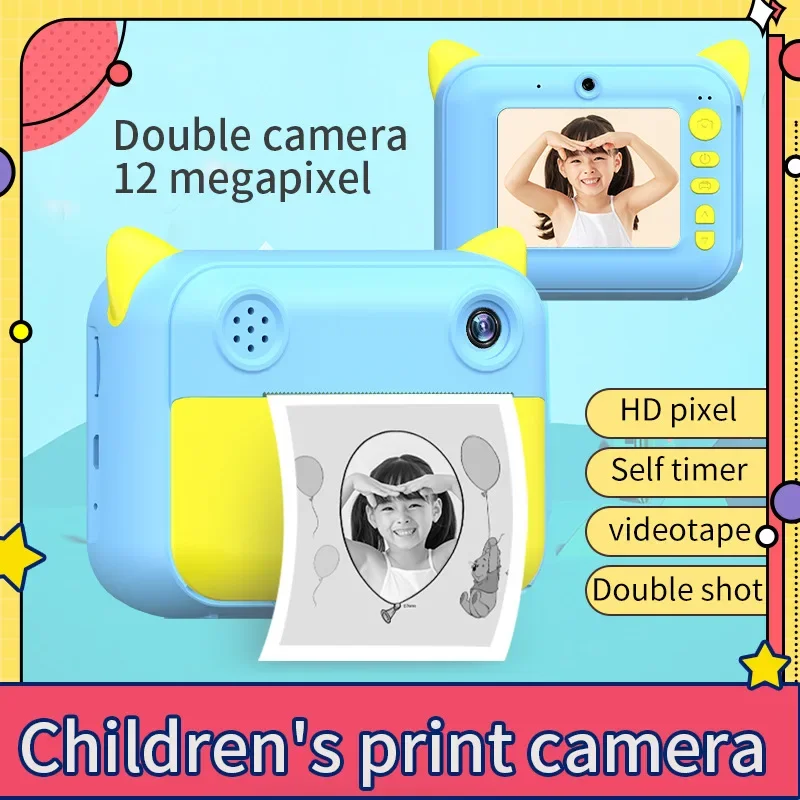 Kid Instant Print Camera Thermal Printing Camera Digital Photo Camer Girl's Toy Child Camera Video Boy's Birthday Gift