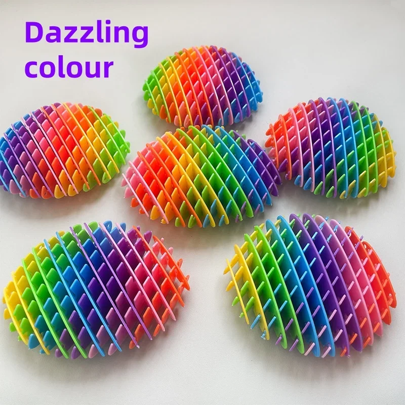 3D Color Box Elastic Mesh Pet Toy Stress Relief Decompression Deformable Toy for Dogs Cats Elastic Deformation Pet Chew Toy image 2