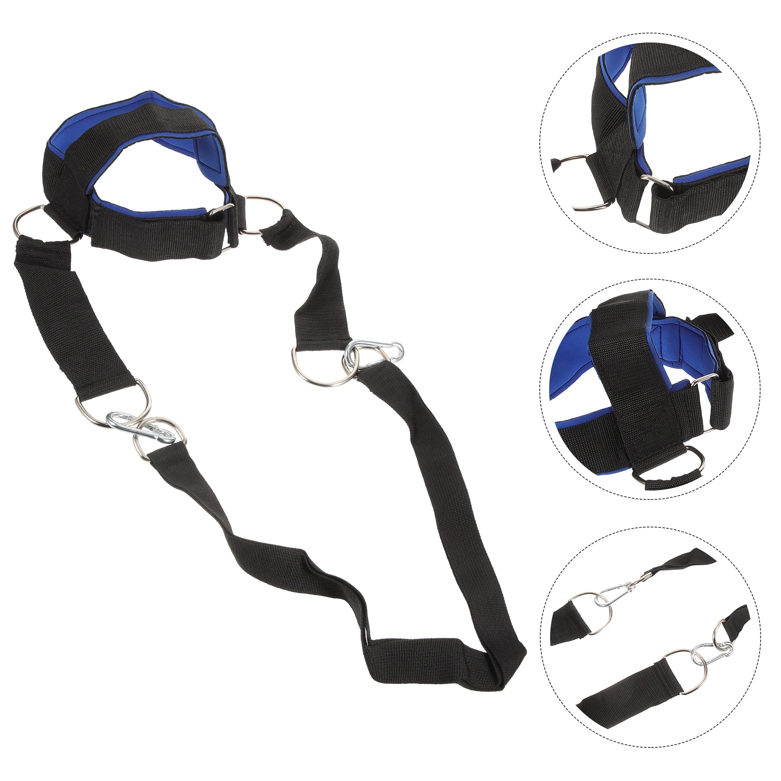 

Neck Trainer Cloth Stainless Steel Harness Strap Heavy Duty Weightlifting Aid Gym Training Tool Adjustable Fitness Equipment