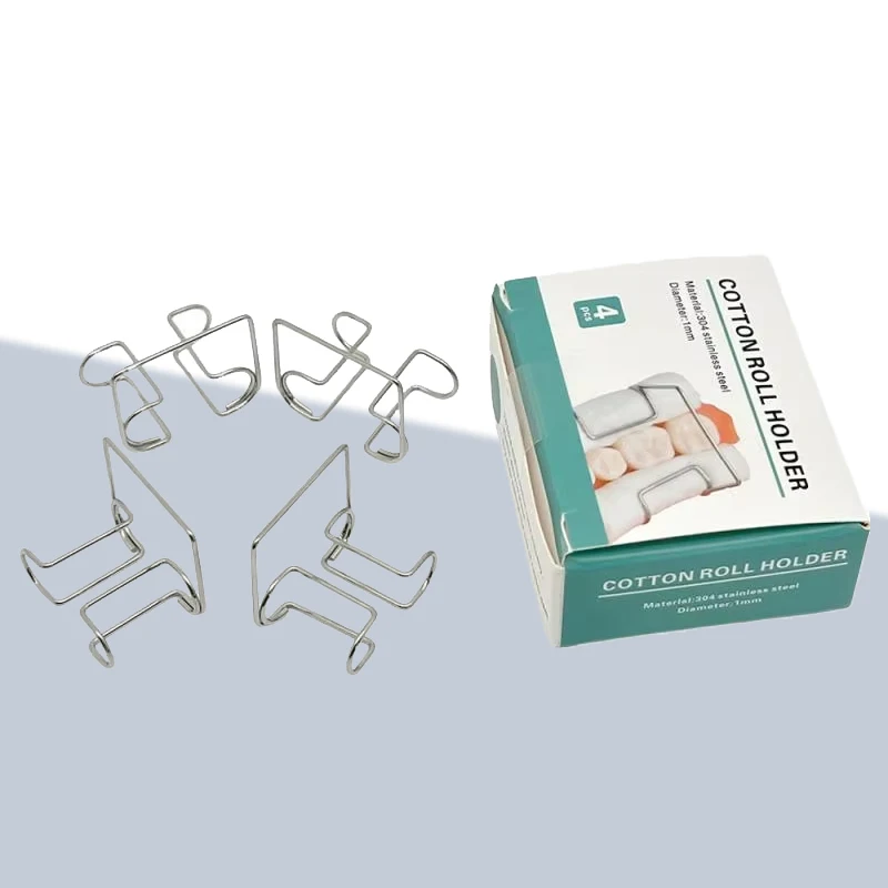 

4pcs Dental Stainless Steel Cotton Roll Holder Clip Orthodontic Lab Tools Autoclavable Oral Surgery Instruments