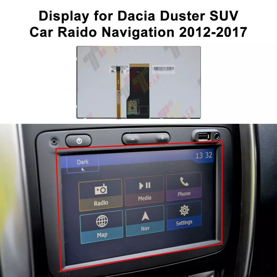 Dashboard LCD Display for Dacia Dokker Duster Lodgy Logan Sandero Spring Car Raido Navigation