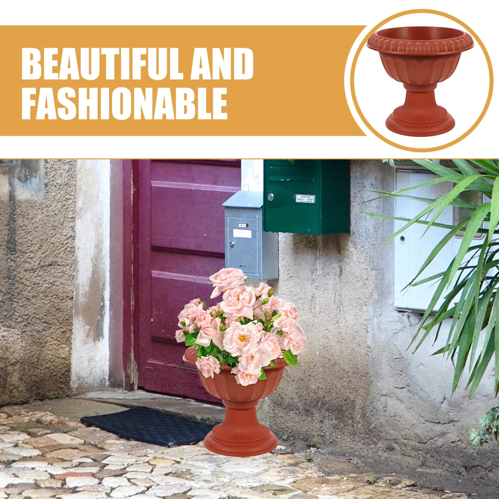 

Vintage Flowerpot Urn Planter Yard Decor Wedding Dress for Garden Plastic Bride Elegant European Romantic Atmosphere