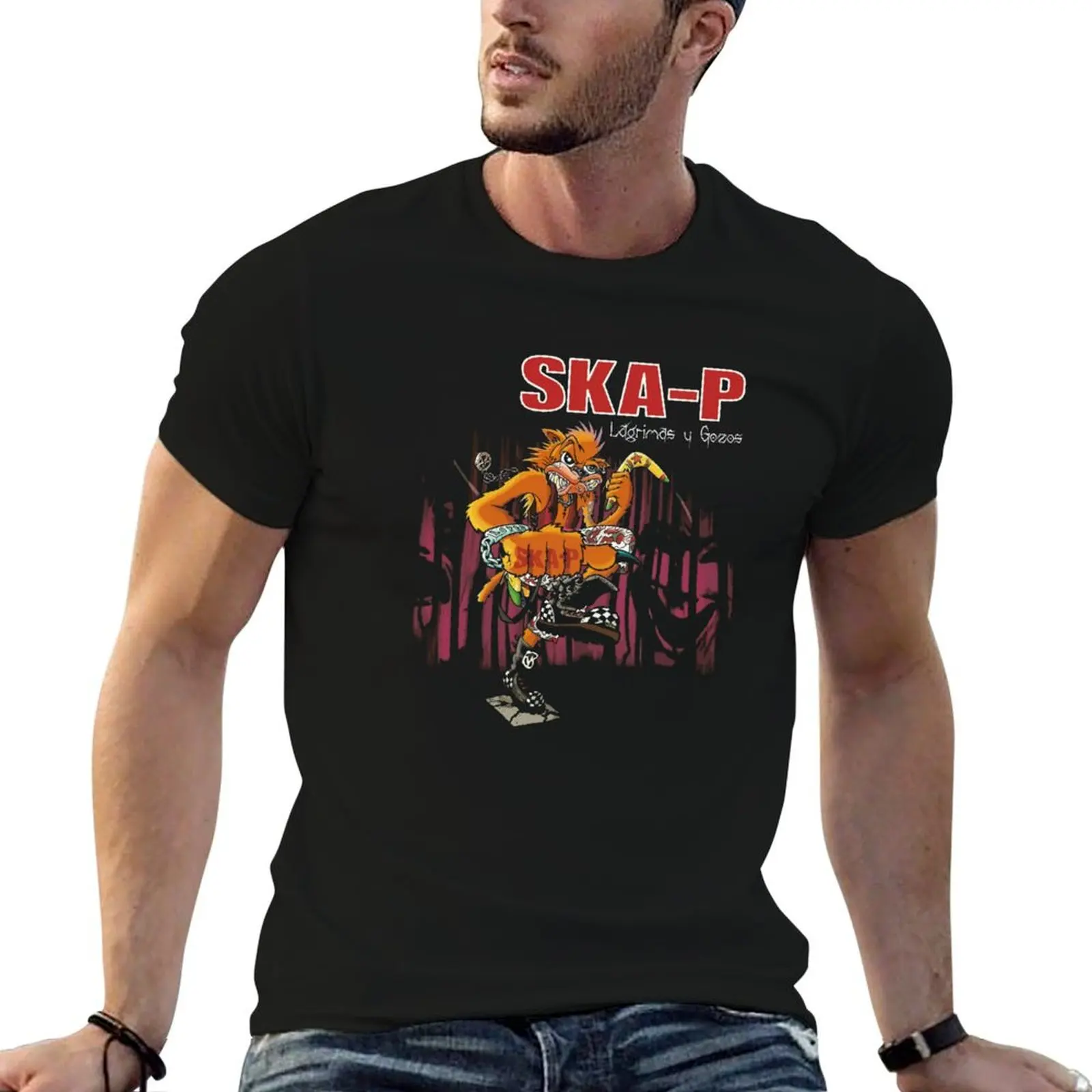 Camiseta Ska-P Lagrimas Y Gozos, camisetas g man para hombre, camiseta gráfica para hombre, camiseta para hombre