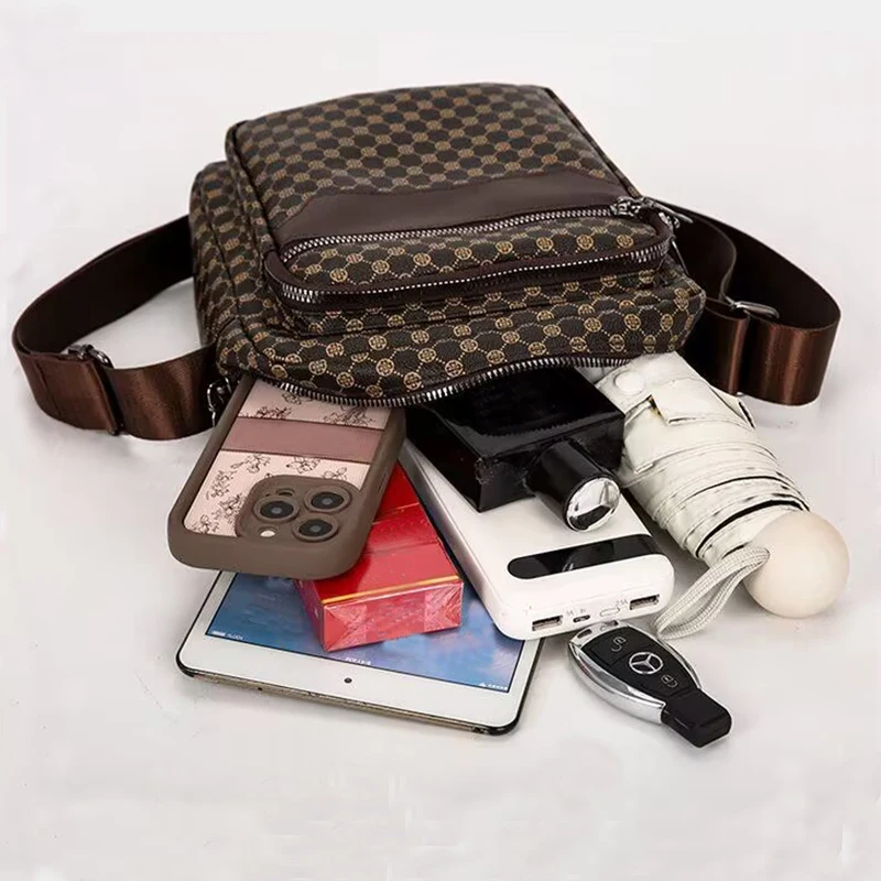 حقيبة كتف واحدة ملونة مدمجة للرجال والنساء، مناسبة للسفر والتصوير الفوتوغرافي، حقيبة صغيرة من البولي يوريثان