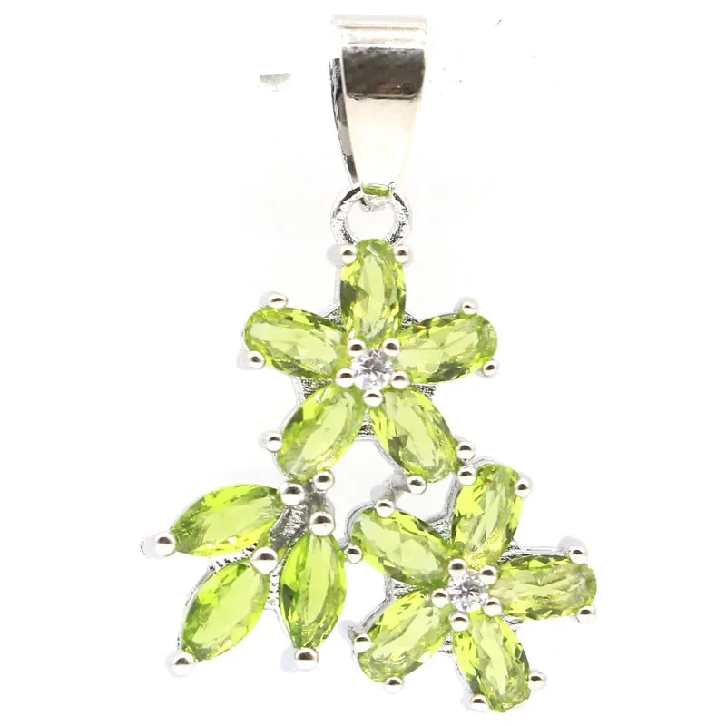 

3.5g 925 Solid Sterling Silver Pendant Customized London Blue Topaz Green Peridot Red Blood Ruby Tanzanite Aquamarine Women